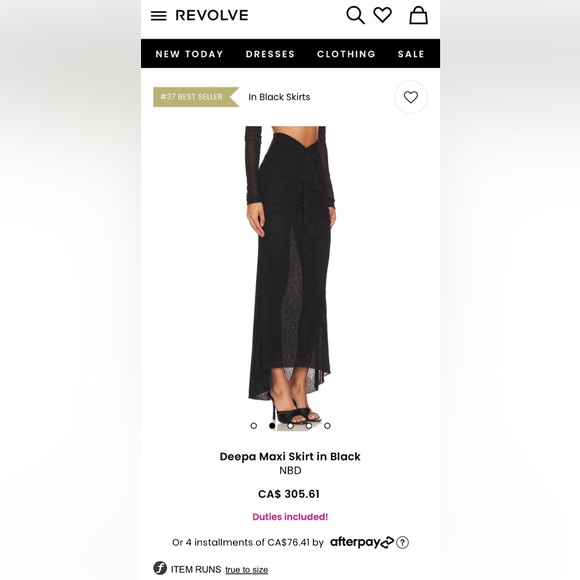 Revolve x NBD Deepa Maxi Skirt in Black Size M - Picture 5 of 9